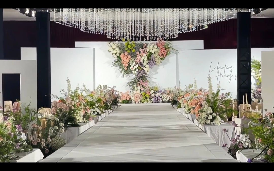 白绿粉紫配色，诠释韩式简约婚礼美学