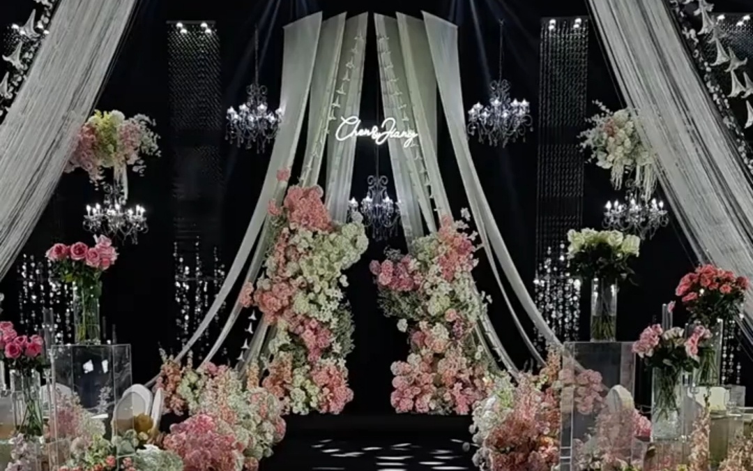 浪漫粉白韩式婚礼