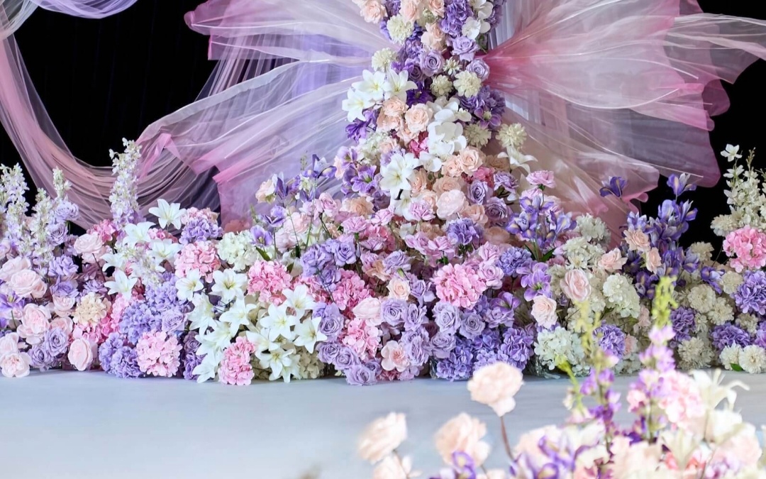 （缘梦阁）梦幻紫粉色蝴蝶婚礼