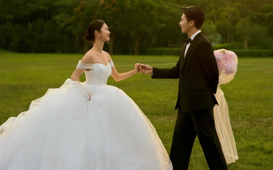 浪漫夕阳海景婚纱照