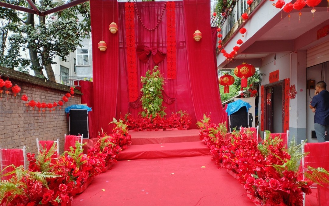 紅色??挑高婚禮??