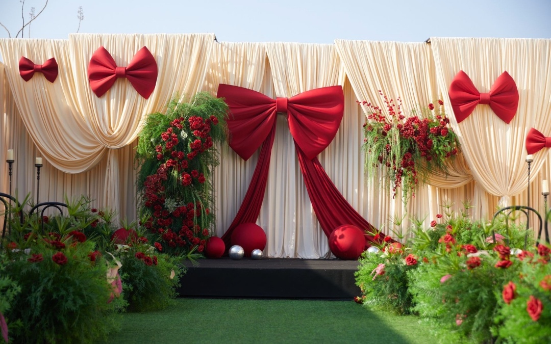 高級韓式香檳色布幔婚禮