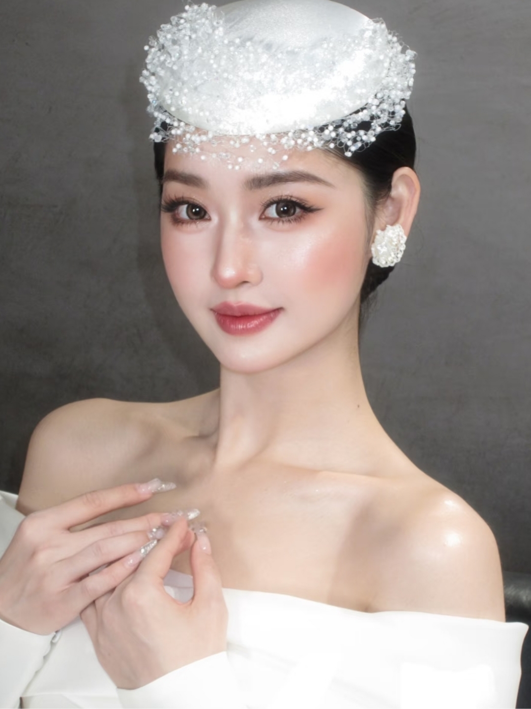 试妆‖真的被这组白纱造型惊艳啦‖清冷贵气千金