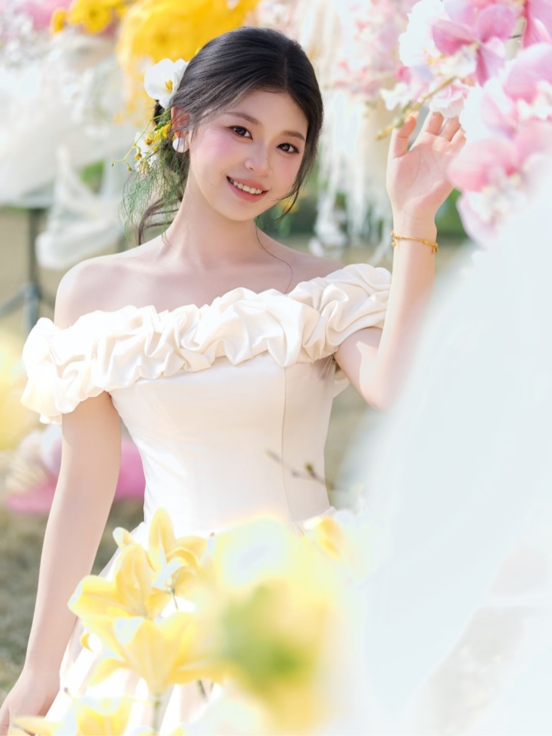 我化的春日琉光粉彩妆和场布也太适配了💐