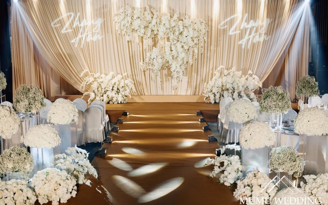 香槟色布缦韩式婚礼