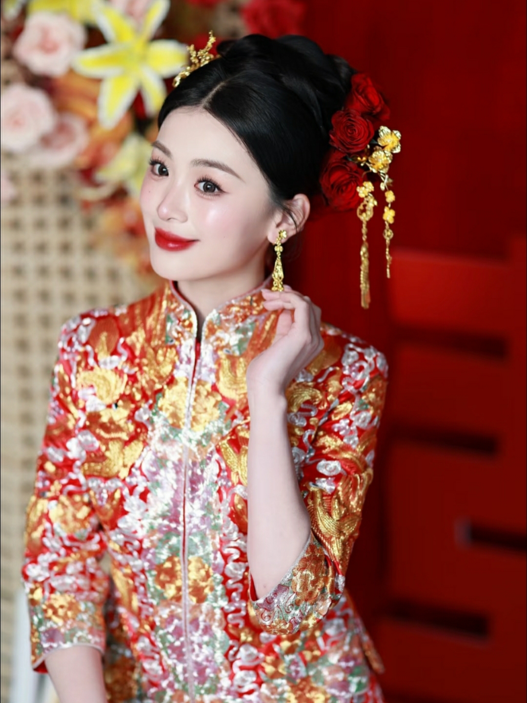 最近流行的龙凤褂玫瑰🌹造型真的太好看了😘😘