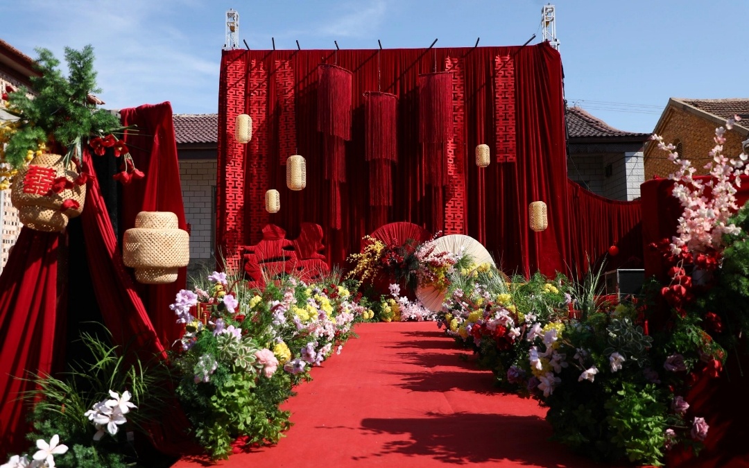 农村户外婚礼特别适合冬天