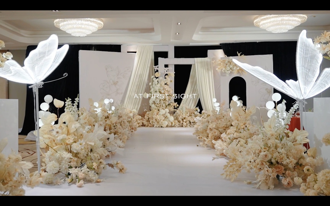 小香槟色调婚礼，库尔勒浪漫仪式新风尚