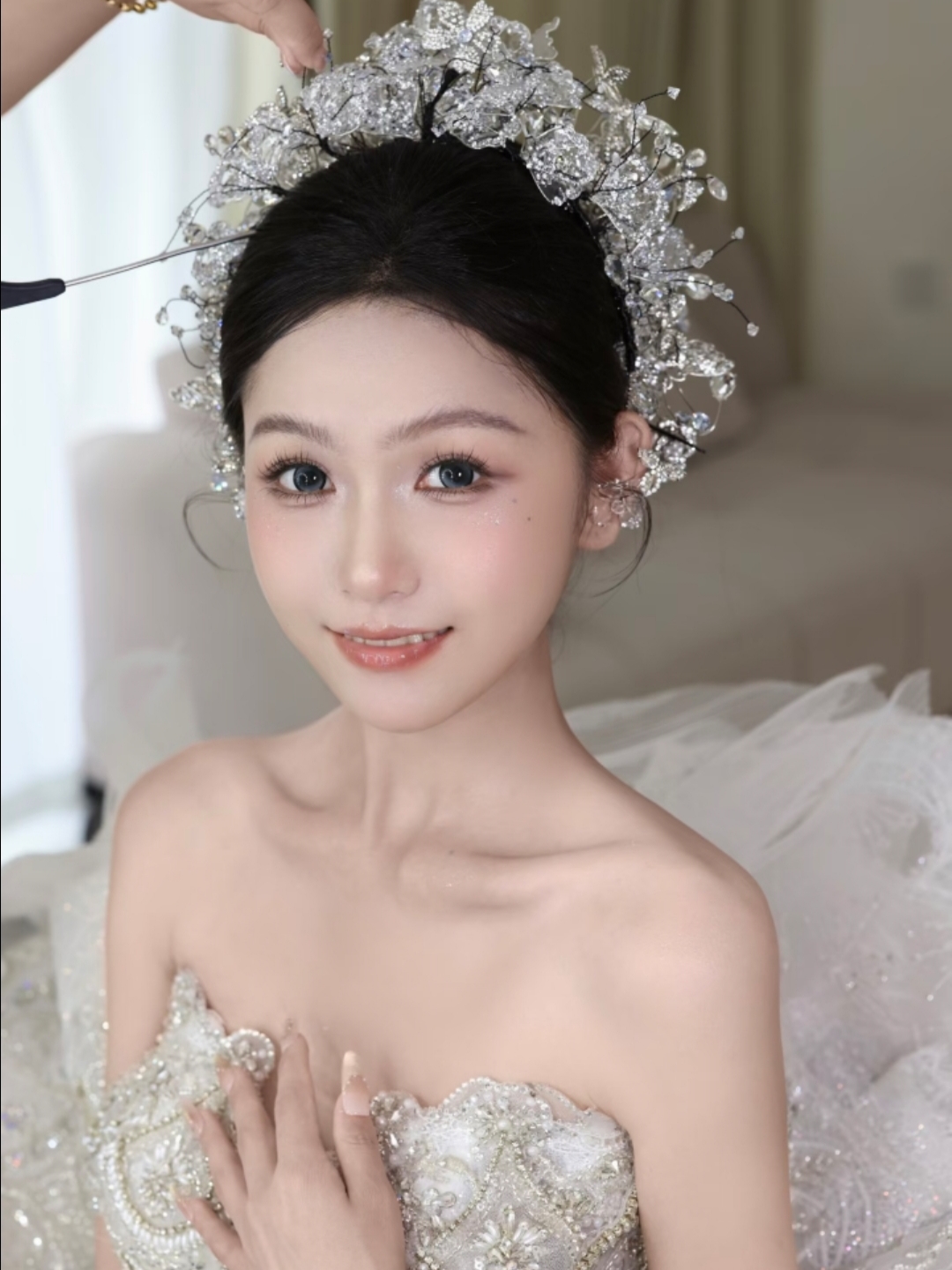 主纱造型 简约造型  仪式上非常爆闪✨✨✨