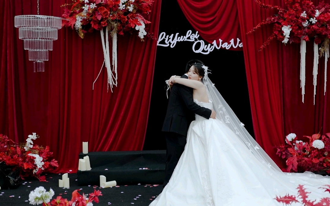 酒红色布曼婚礼
