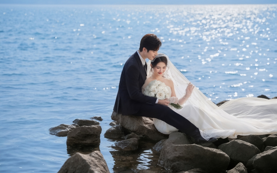 電影感超強(qiáng)的海景婚紗照??浪漫到心坎里
–
