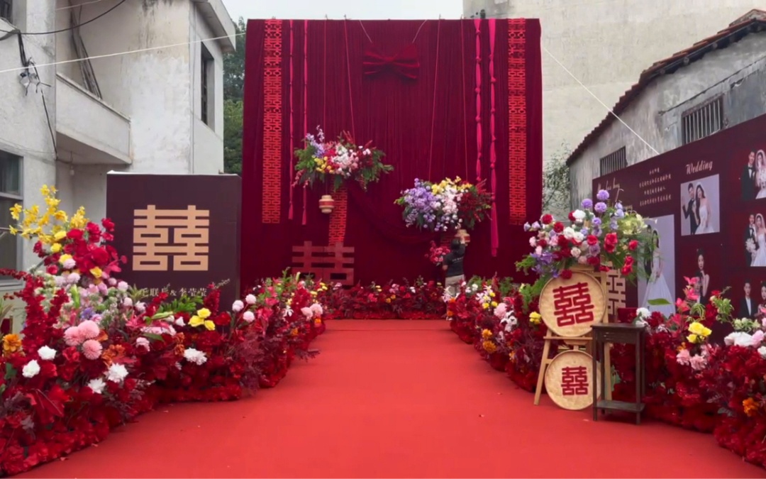 挑高布曼婚礼/绒布布置效果