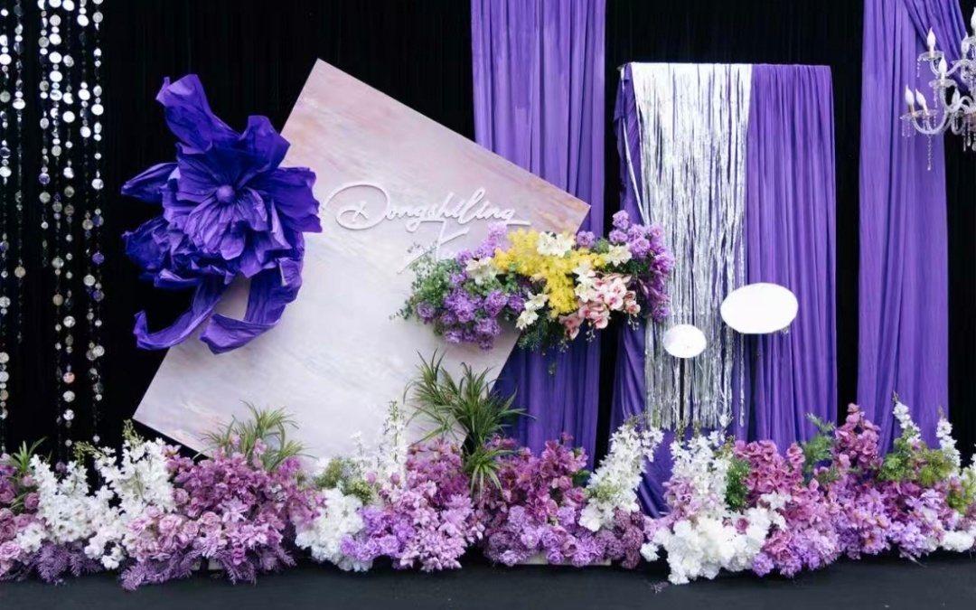 千禧婚礼-小预算打造浪漫莫奈紫户外婚礼~