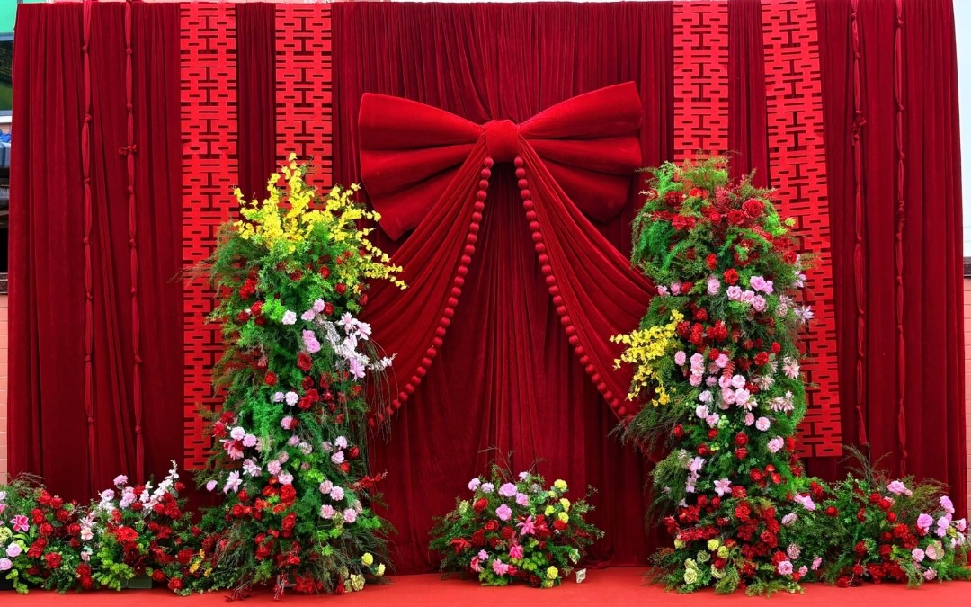 红色大蝴蝶布幔系列