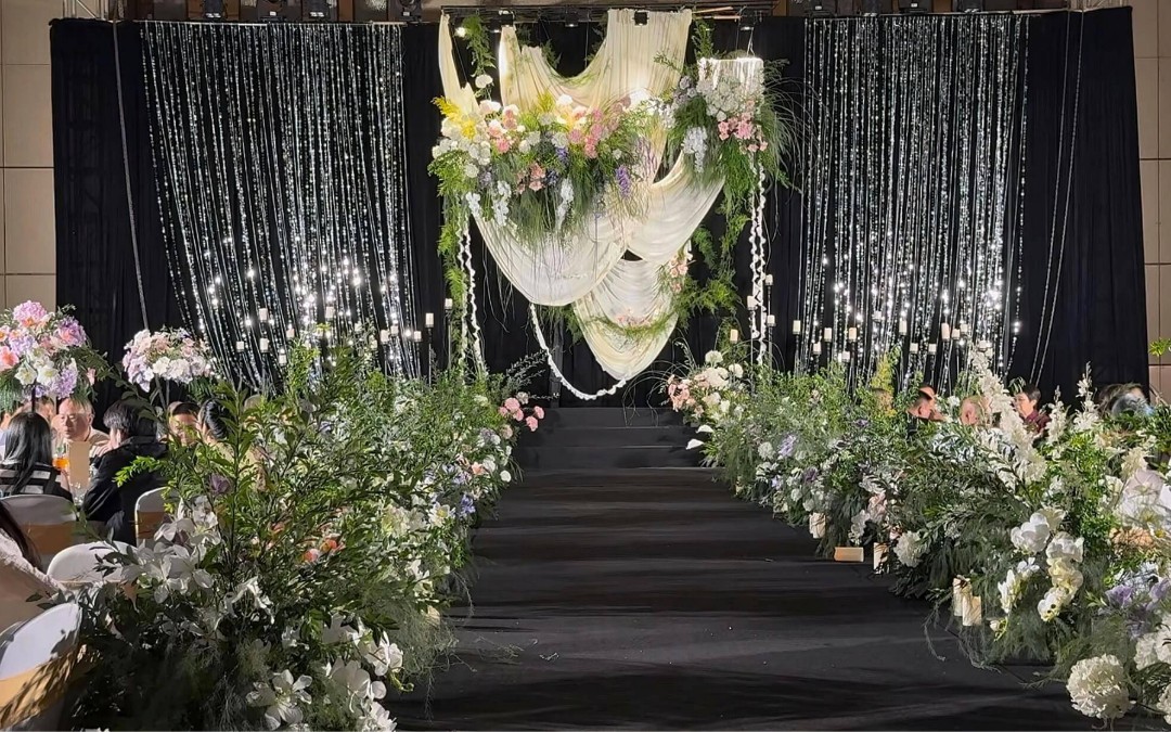 野生感韩式布幔婚礼