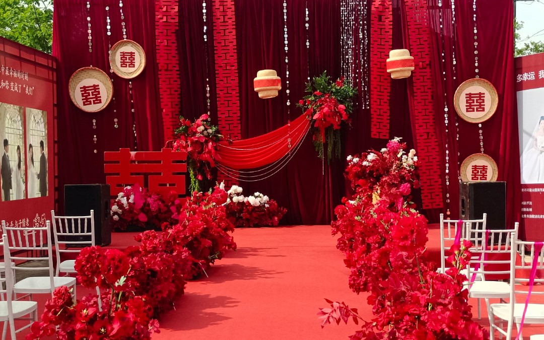 絨布婚禮布置