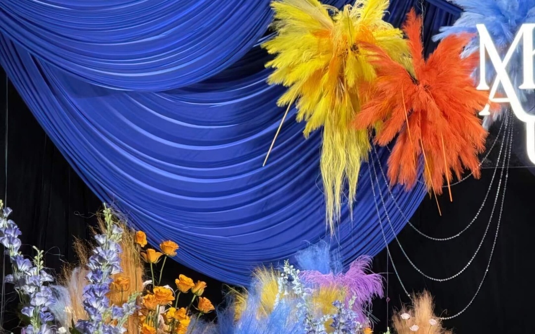 （緣夢(mèng)閣）藍(lán)色多巴胺毛線婚禮