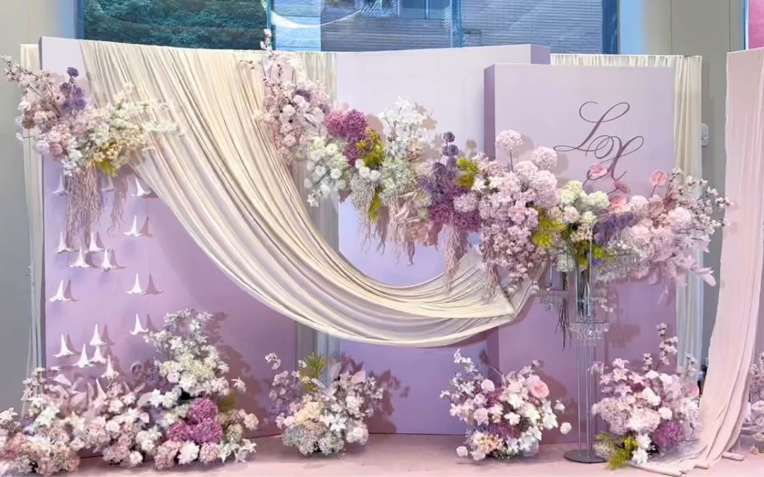 粉紫色韩式水晶婚礼