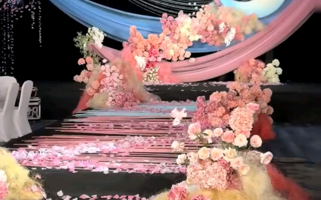 （緣夢閣）藍粉色月亮小眾設(shè)計婚禮