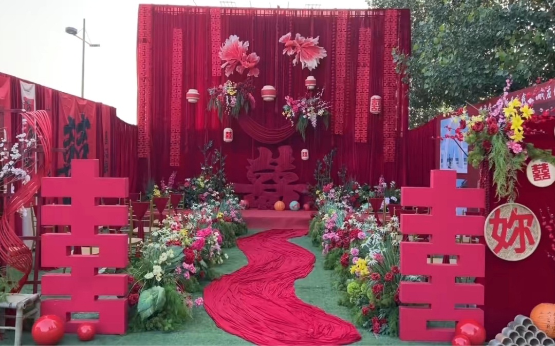 小城大愛婚慶—紅色布?；槎Y