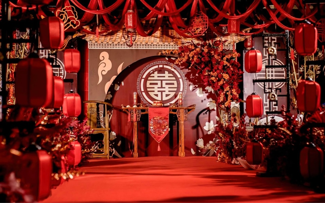 酒店內(nèi)演繹中式婚典的細(xì)膩韻味