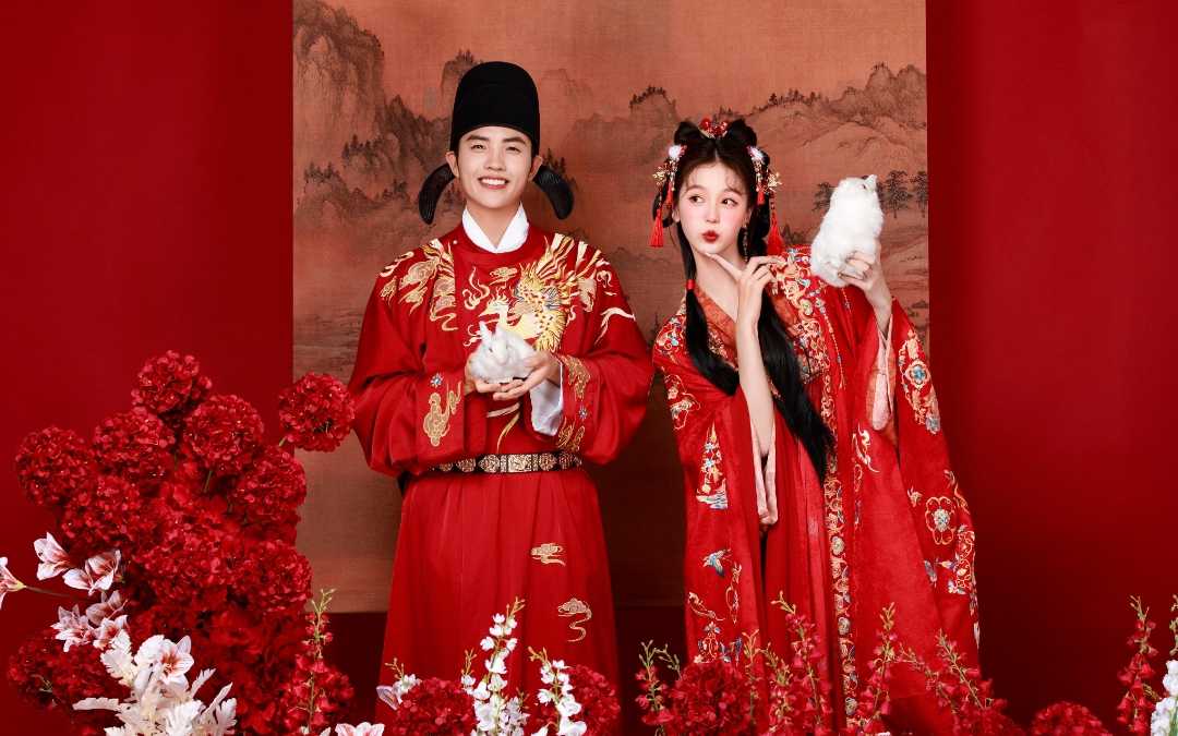 状元郎和他的小娘子成亲啦‼️新中式婚纱照幸福🥰
