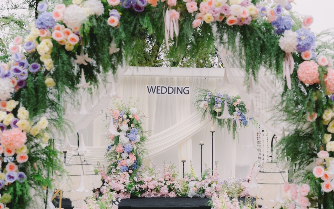 户外韩式布幔风简约婚礼