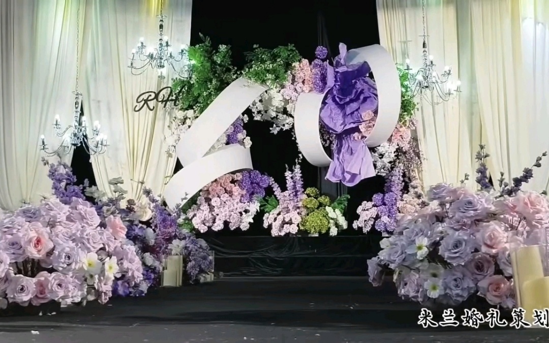 家办棚内香槟紫韩式婚礼