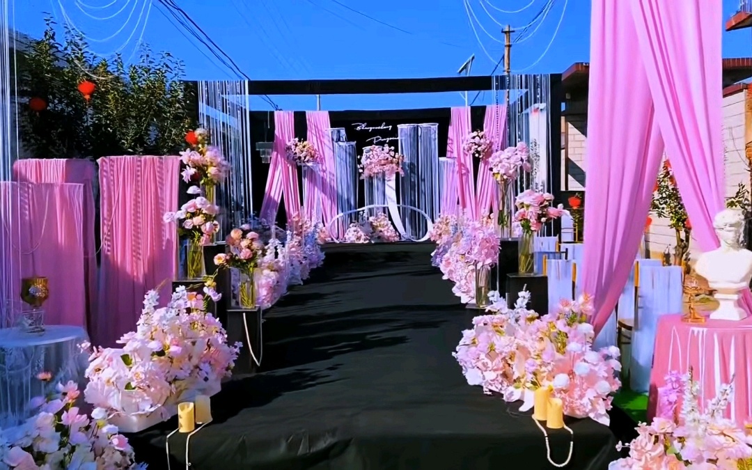 【麦芽婚礼】老家户外粉色系婚礼