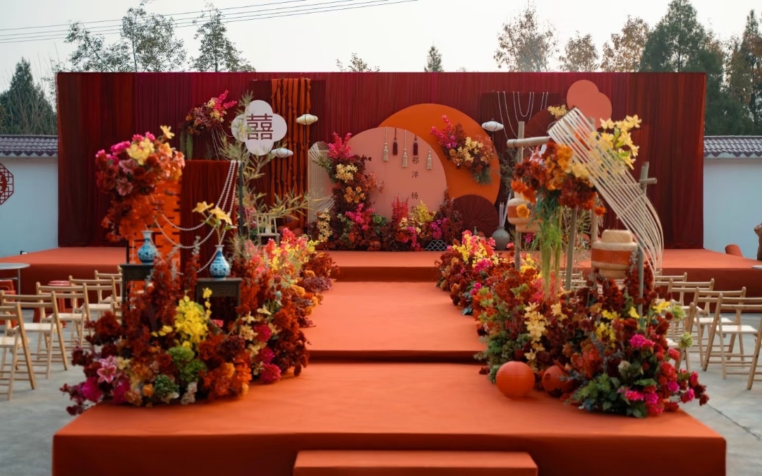 农村家门口婚礼