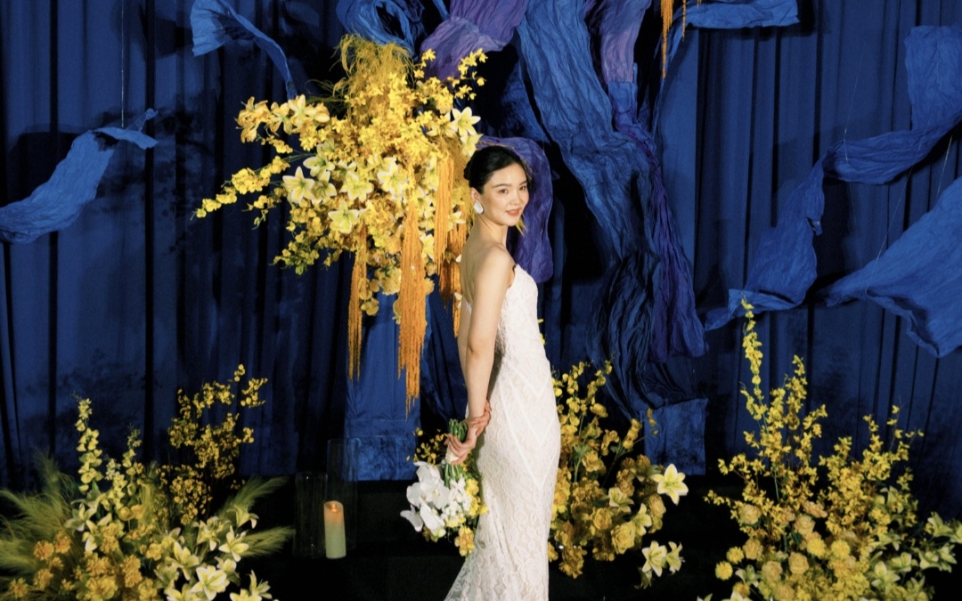 【蜜缘婚礼】眼前一亮的蓝黄撞色婚礼