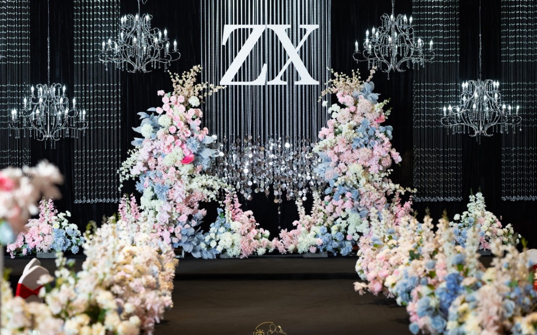 粉藍色色韓系水晶婚禮