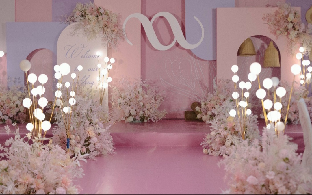 温柔粉韵，浪漫余生丨婚礼仪式现场