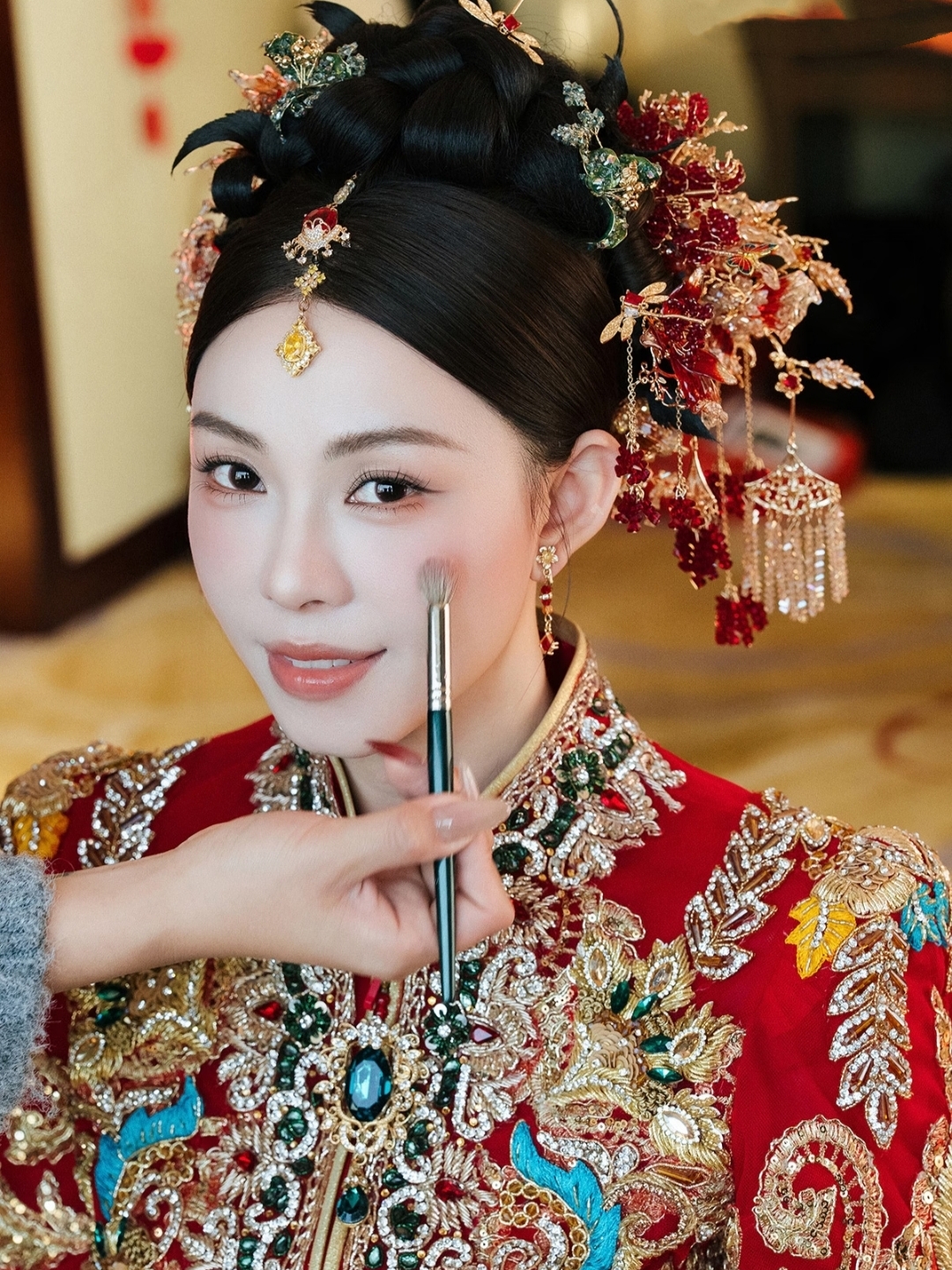 大气中式新娘造型！！谁看了不爱呢