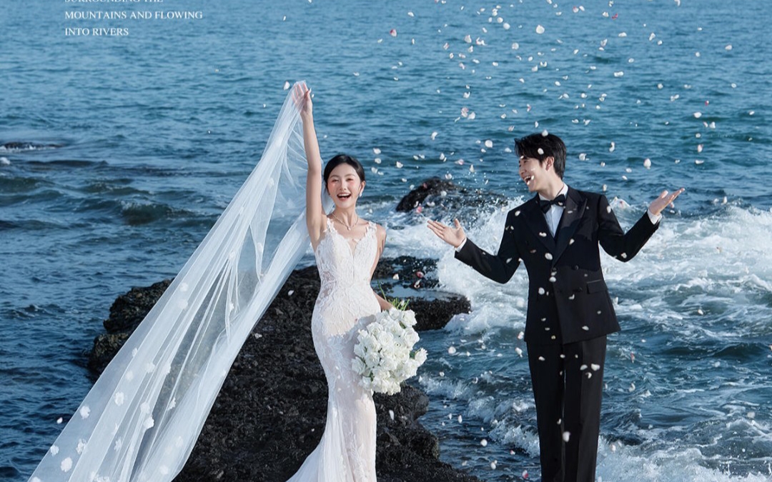 图匠旅拍 海景礁石婚纱照
