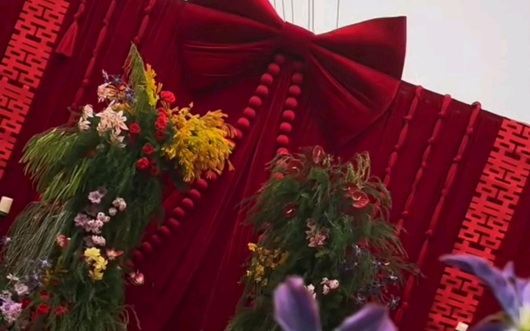 红色系花艺婚礼