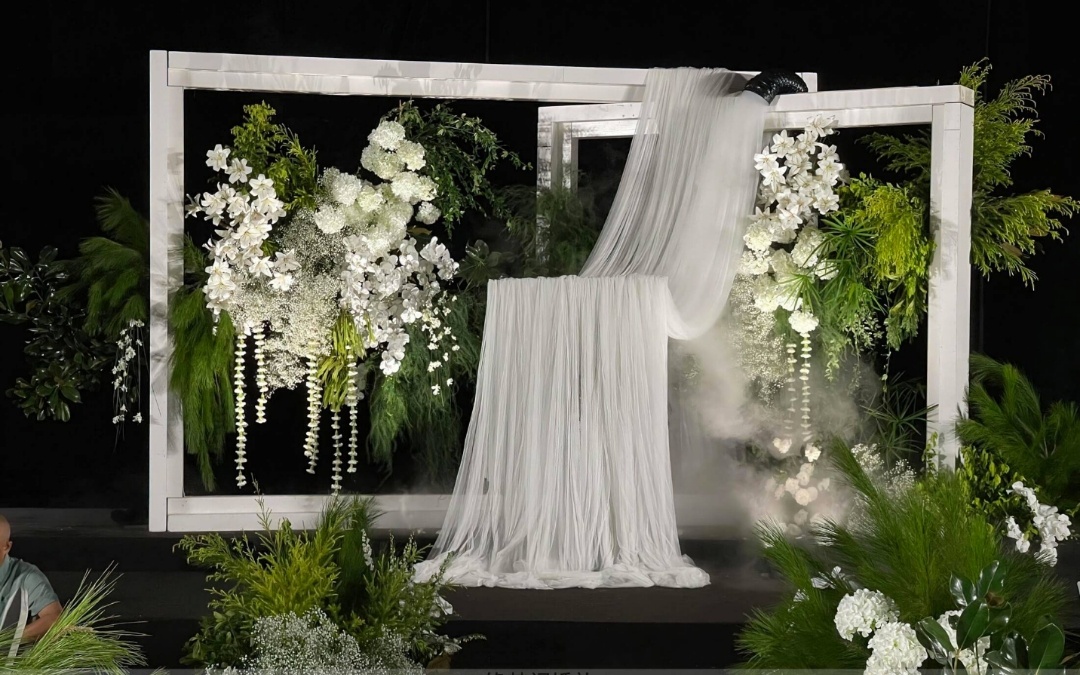 （缘梦阁）白色雪纺纱小众婚礼