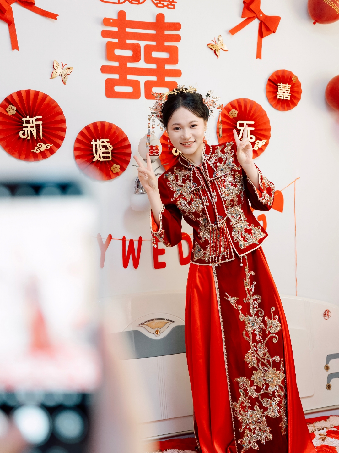 迎亲秀禾服+仪式主纱一个甜甜甜的新娘
