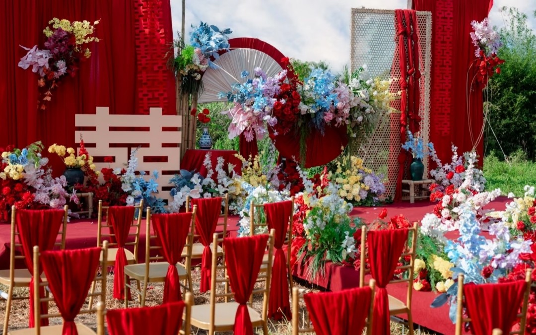 新中式南洋風(fēng)農(nóng)村戶外婚禮