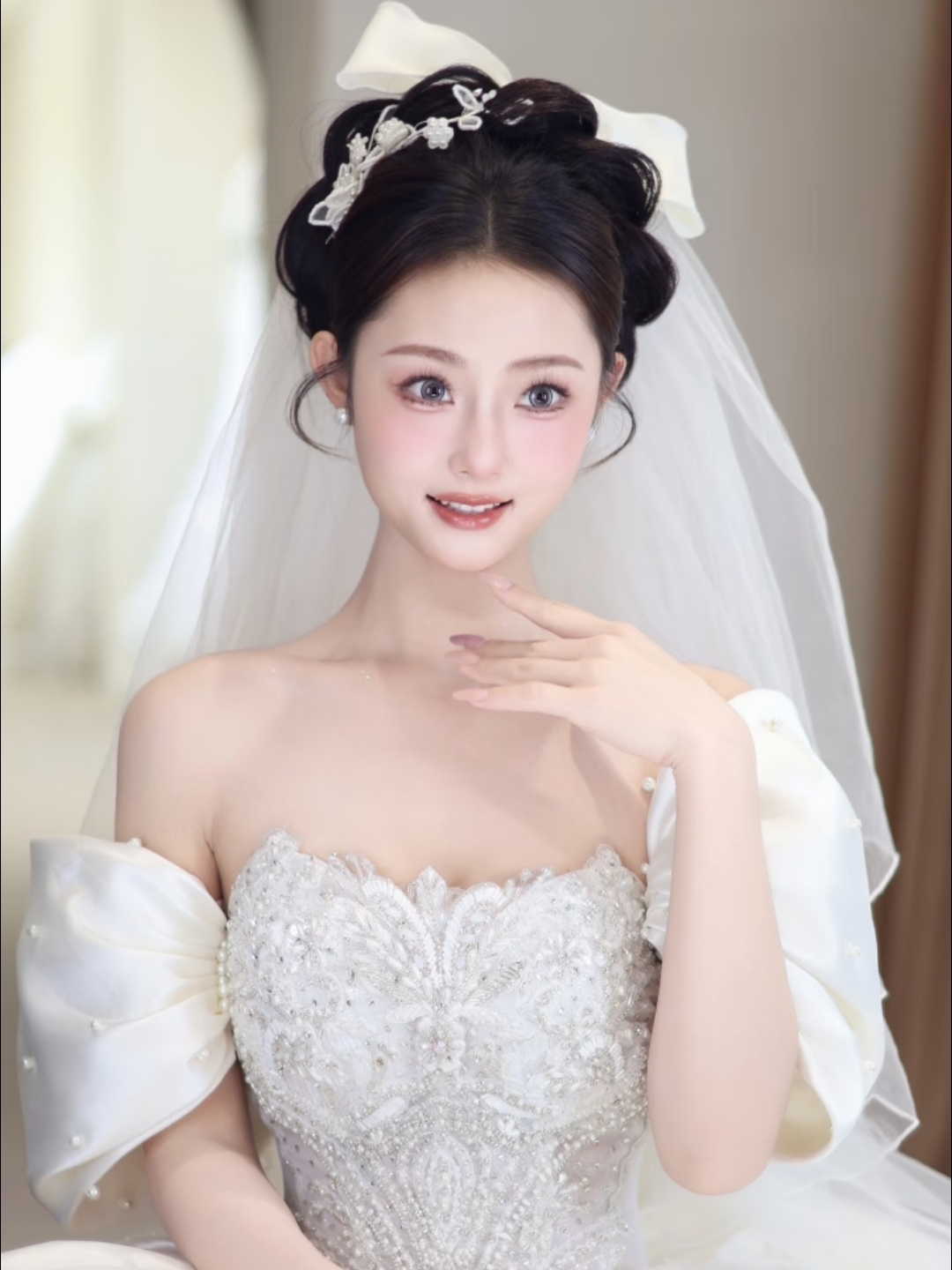 甜度满分的可爱新娘妆