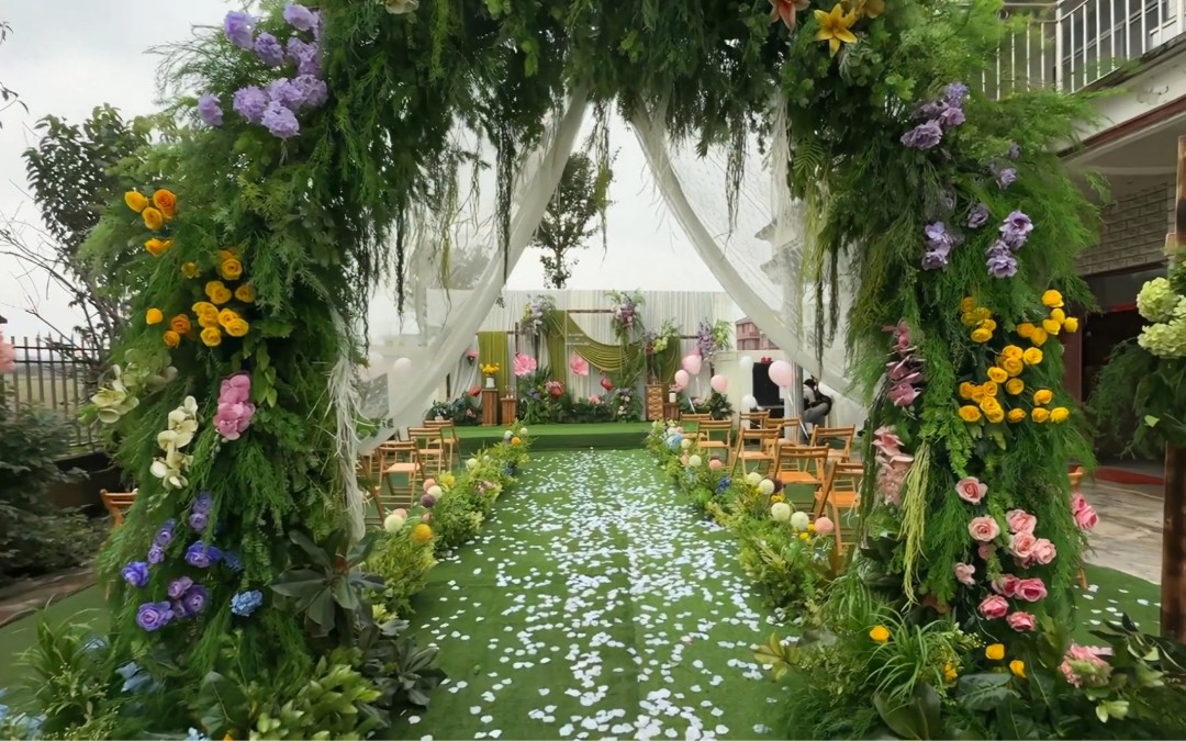 戶外庭院綠色自然系婚禮