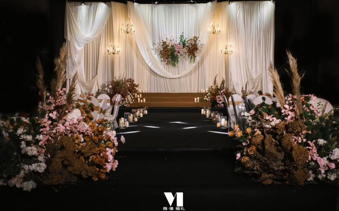 香槟奶茶色演绎韩式婚礼美学