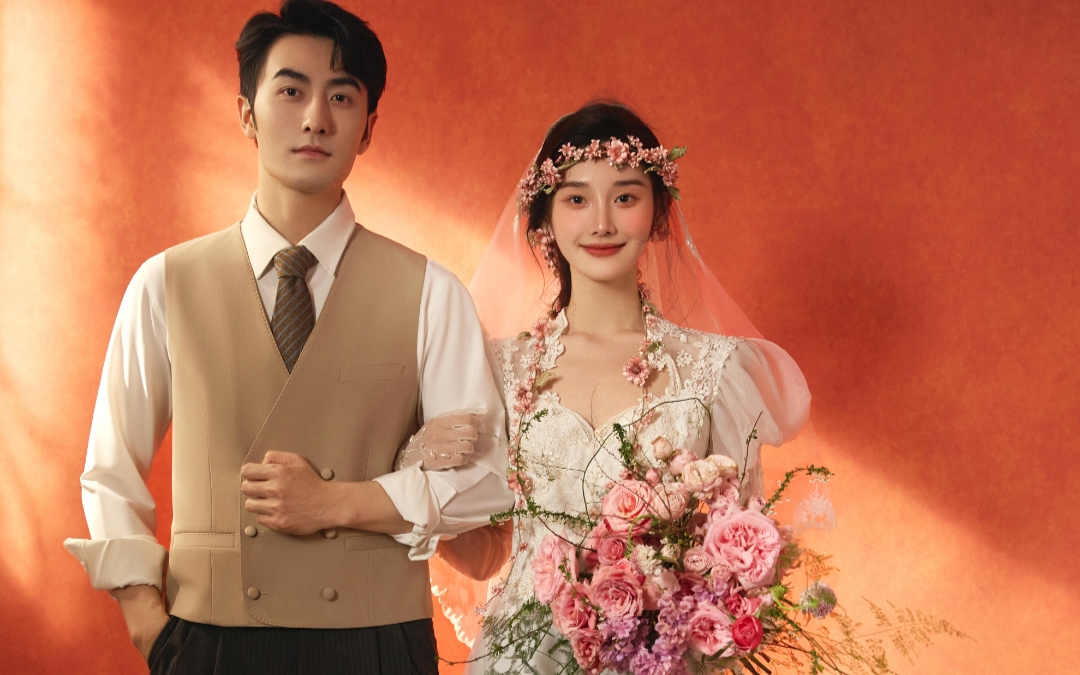 后悔没有早一点刷到这一套橙调法式婚纱照‼️