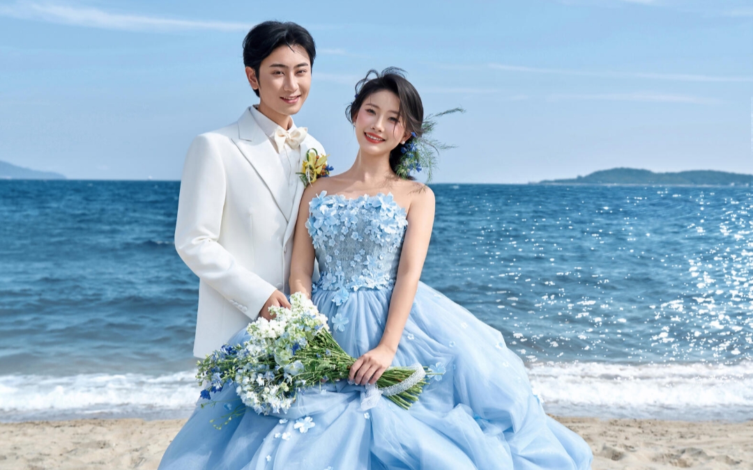 藍(lán)色系海景婚紗照