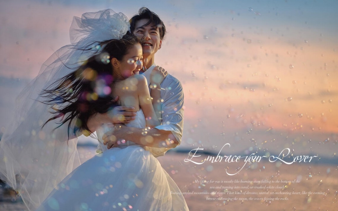 太超前了❗️电影感夕阳海景婚纱照直接封神