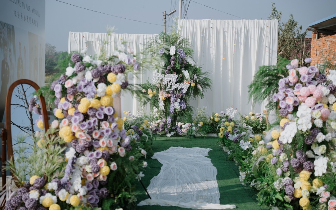 户外韩式布幔婚礼