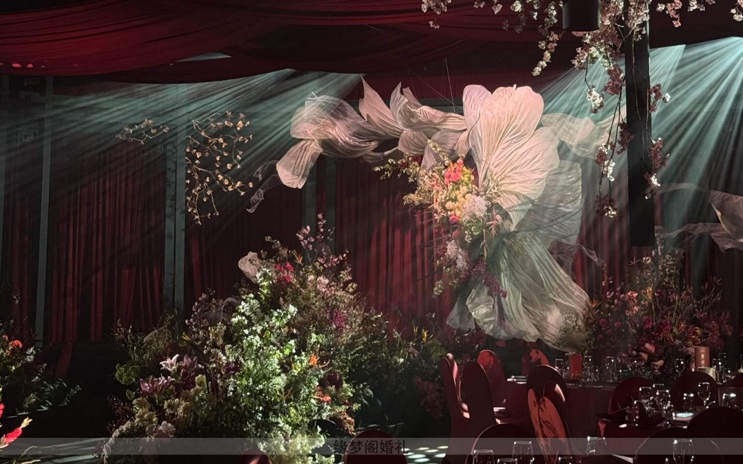 （緣夢閣）歐根啥紗造型枝條小花婚禮