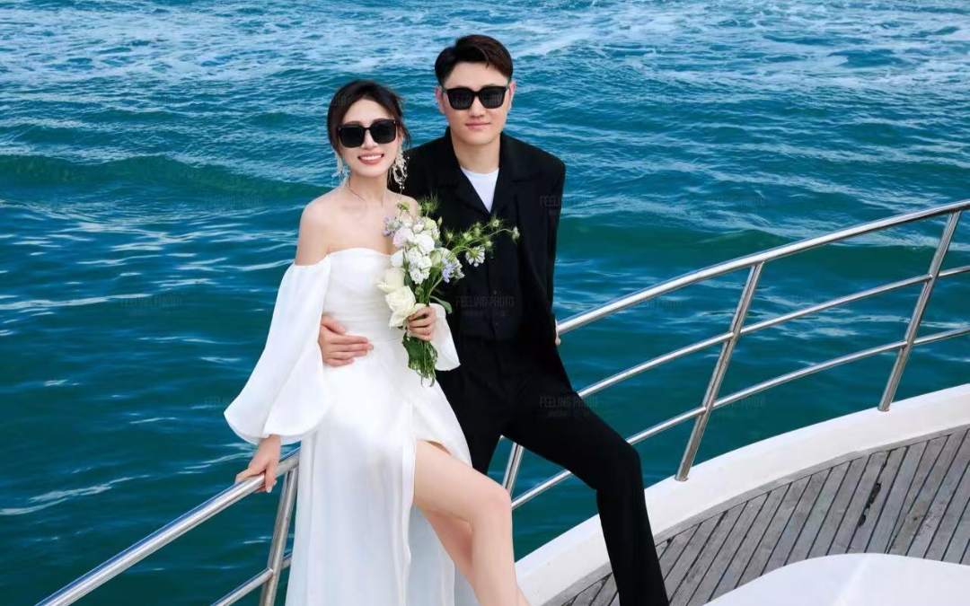 唯美与仪式感并存！ 蓝天白云为证，海浪沙滩为媒，