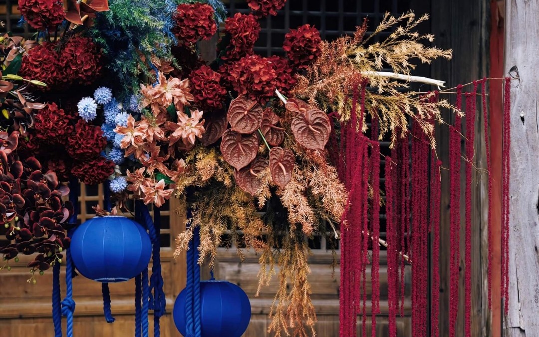 （緣夢閣）藍(lán)色布幔祠堂婚禮