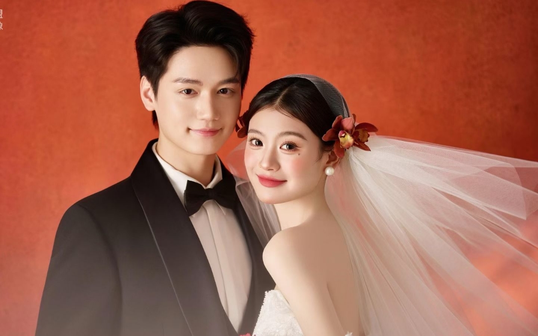 复古浪漫室内婚纱照